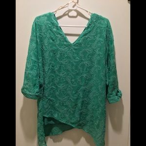 Democracy Turquoise Top